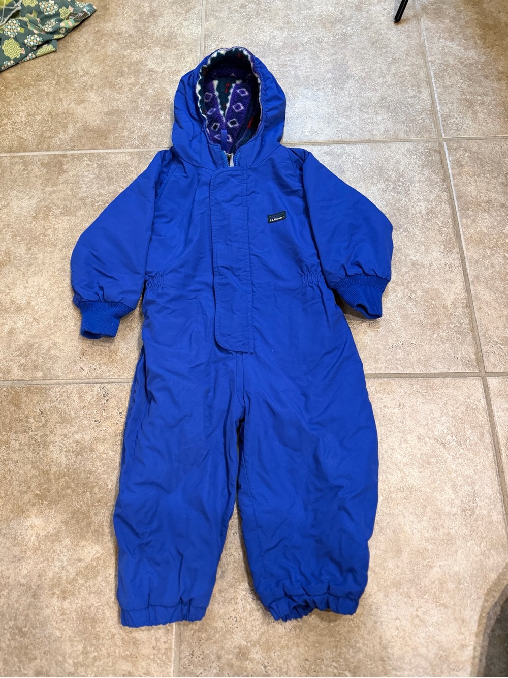 Vintage 90s L.L.Bean Blue Fleece Lined Snowsuit 24-36M